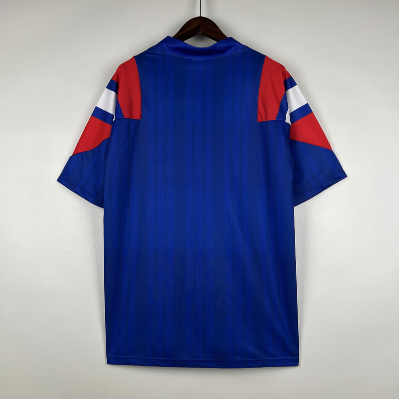 Vintage voetbal jersey drukte team club voetbal uniform vol team set voetbal shirts