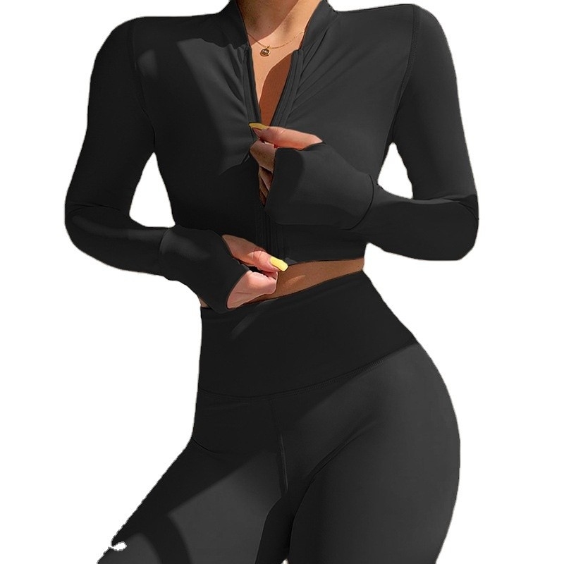 Loose Fit Dames Tracksuit Long Sleeve Gym Set voor Fitness Training Midi Length Sport Outfit